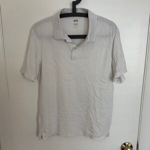 Uniqlo AIRism White Polo Tshirt Medium